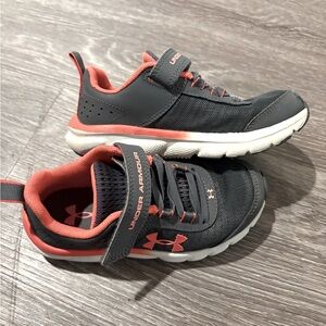 Under Armour Kids Sneakers - Gray and Coral